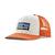 P-6 Logo Trucker Hat White w/Redtail Rust OS (One Size) 