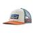 P-6 Logo LoPro Trucker Hat White w/Redtail Rust OS (One Size) 